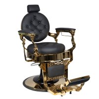GABBIANAO FOTEL BARBERSKI CLAUDIUS GOLD CZARNY