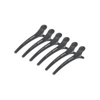 KLAMRY FRYZJERSKIE DO WŁOSÓW TONI&GUY E-32 6 SZT 11,5CM CZARNE 