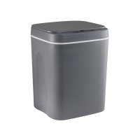 BEZDOTYKOWY KOSZ NA ŚMIECI 14L SZARY