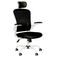 FOTEL BIUROWY MAX COMFORT 73H BIAŁO - CZARNY