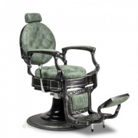 FOTEL Fryzjerski BARBER BAROK GREEN