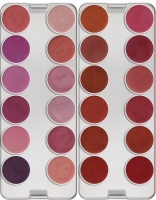 KRYOLAN- LIP ROUGE PALETTE 24 COLORS / SZMINKI DO UST / Pearl