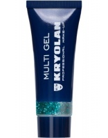 KRYOLAN-MULTI GEL GLITTER 10 ML / GRUBY ŻEL BROKATOWY DO CIAŁA I WŁOSÓW-PETROL