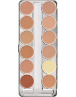 KRYOLAN-ULTRA FOUNDATION / PALETA 12 KOL PODKŁADÓW KRYJĄCYCH / UF 15