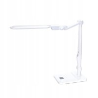 LAMPA NA BIURKO LED LIGHT 02 - biała ze srebrnymi dodatkami