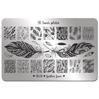 Płytka do stempli B.08 - feather fever