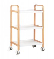 STOLIK POMOCNIK KOSMETYCZNY HS-09 DREWNO-BIAŁY