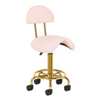 TABORET KOSMETYCZNY 6001 RÓŻOWO-ZŁOTY