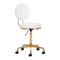 Taboret kosmetyczny H5 złoto biały 